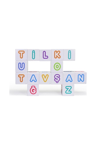Küpss Manyetik Bloklar Puzzle Harfler 16 Küp