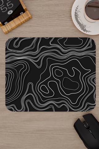 Topography Kaymaz Dikişli Kauçuk Oyuncu Mousepad V5 - 22x18 Gaming Mouse Pad Fare Altlığı