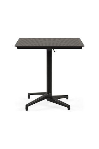 Moon Katlanır Masa 80x80 Cm - Bahçe, Balkon, Kafe, Restoran İçin, İç Ve Dış Mekan Siyah Çok Renkli