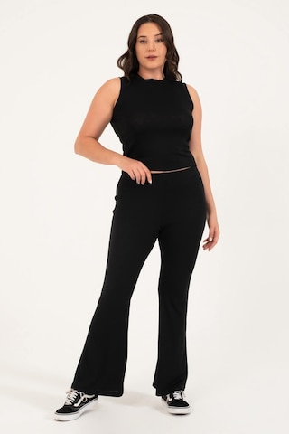 Myline Basic Kolsuz Triko Top-siyah Siyah
