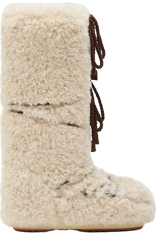 L007 Ecru Bot Kadın 80d1403070 Moon Boot Icon Curly Extra 35-41 Ekru