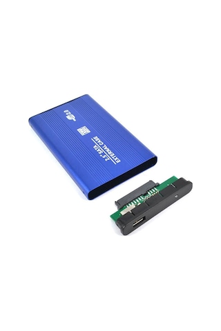 usb 2.0 to sata 2.5 inç alüminyum Harici harddisk kutusu mavi
