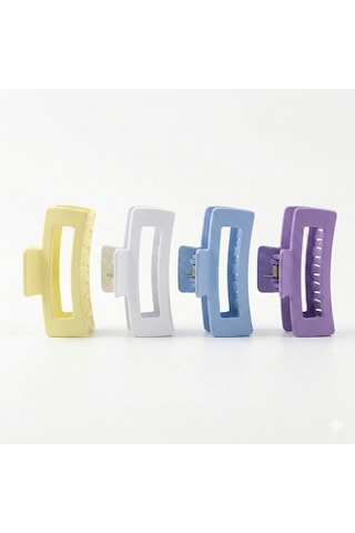 Kadın 4 Lü Set Renkli 9 Cm Mandal Toka 1.seçenek
