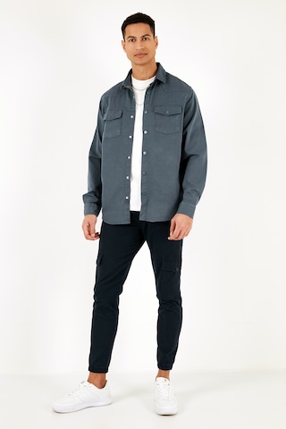 Buratti Pamuklu Regular Fit Çift Cepli Erkek Gömlek Cf24W116927 Indigo