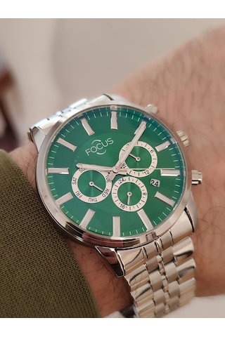 Focus Erkek Kol Saati Fonksiyonlu Çelik Kasa Takvimli 2091
