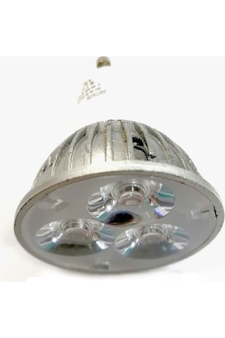 3W Gu10 Beyaz Kasa Çanak Led Ampul Kırmızı