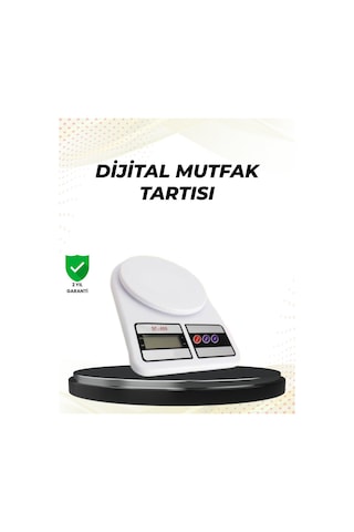 Northcity Taşınabilir Dijital Terazi - 10kg Hassasiyetli Mutfak Terazisi Beyaz