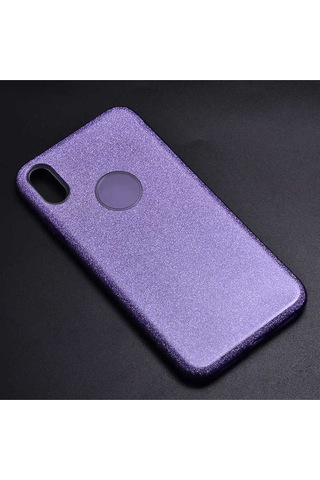 Apple Uyumlu iPhone Xs Max 6.5 Kılıf Zore Shining Silikon Mor