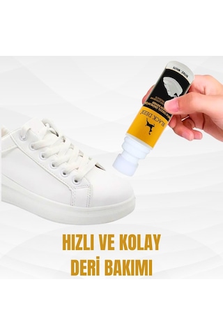 Black Deer Ayakkabı - Deri ve Kumaş Boyası Sneaker Beyaz Ayakkabı Temizleyici 75 ML