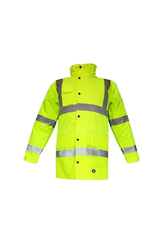 Junıor Jn1011 Xxxl Sarı Waterproof Fosforlu Oxford Parka