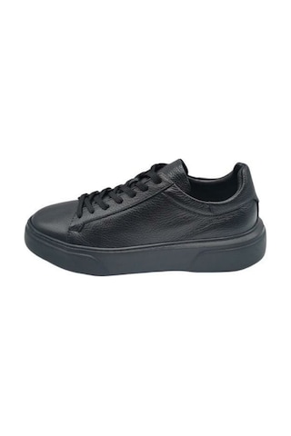King Paolo King Shoes Cb2501 Siyah Deri Sneaker Erkek Ayakkabı Siyah