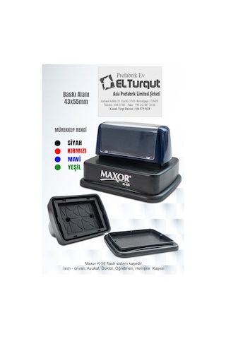 Maxor Kaşe K-58 İsim-ünvan Kaşesi 1 Adet