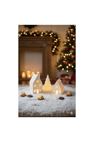 Hediye Paketi - Taze Türk Kahvesi + Katkısız Kakaolu Helva + 3 Lü Dekoratif Tealight Mum Seti