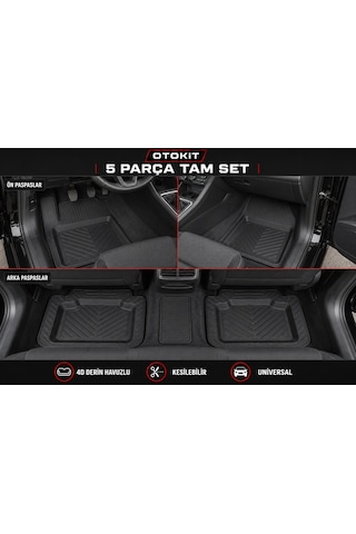 Volkswagen New Beetle 1997 - 2017 Uyumlu Havuzlu Siyah 4d Vortex Oto Paspas