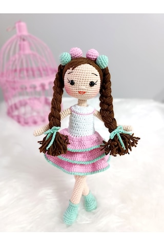 Pembe Liva Bebek Amigurumi Örgü Oyuncak