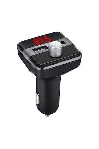 Bluetooth Lcd Araç Kiti Fm Verici Çift Çift Usb Araç Şarjı Dc 5V