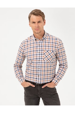 Pierre Cardin Erkek Turuncu Gömlek Desenli 50249749-vr051 Turuncu