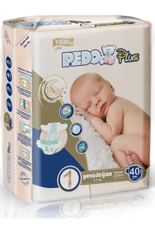 Pedo Plus Bebek Bezi Beden:1 2-5 KG Yeni Doğan 120 Adet Jumbo 3'lü