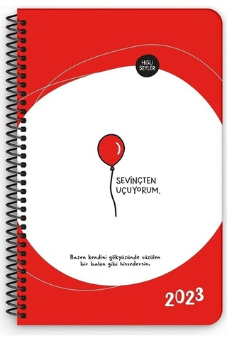Hisli Şeyler 2023 13 X 19.5 Cm Haftalık Ajanda - Sevinçten Uçuyorum