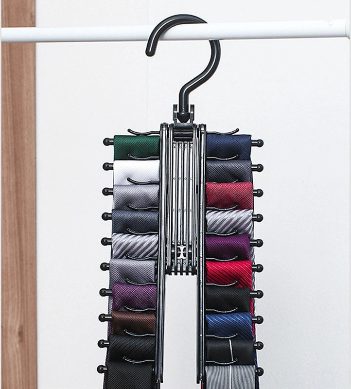 Dianziye Evde Kullanim Icin Degistirilebilir 20 Sira Askili Kemer, Kravat, Atkı Ve Etek Dısı Disı Goruntuleme Rafı - Kolay Kullanim Ve Dayanikli Malzeme Siyah