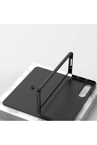 Samsung Uyumlu Galaxy Z Fold 3 Kılıf Kalemlik Bölmeli Droga Pakette Kale Siyah
