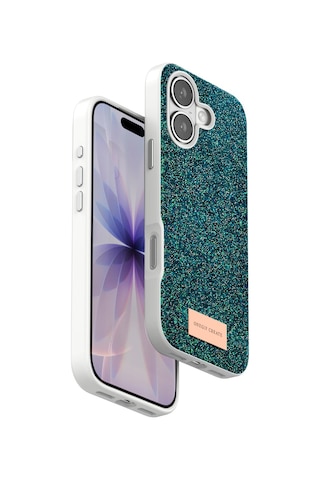 Sptmgldı Onegif Apple Apple iPhone Uyumlu  17 Bright Simli Kapak - Koyu Yeşil