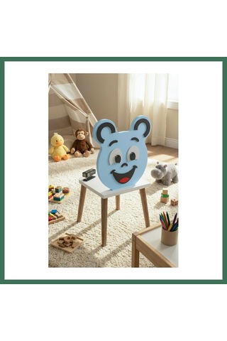 En-cag Happy Face Çocuk Sandalyesi Mavi Bss