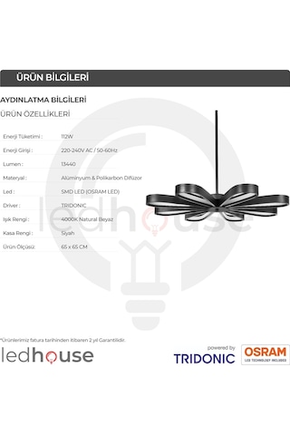 Flower Modern Led Avize Sarkıt Linear Aydınlatma
