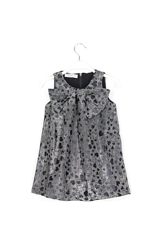 Fiyanklu Kız Çocuk Abiyeleri 3 4 5 6 7 8 9 Yaş Koyu Gri