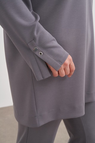 Aker 24aw15782112 Büyük Beden Sweatshırt 24aw15782112 012 Gri Gri