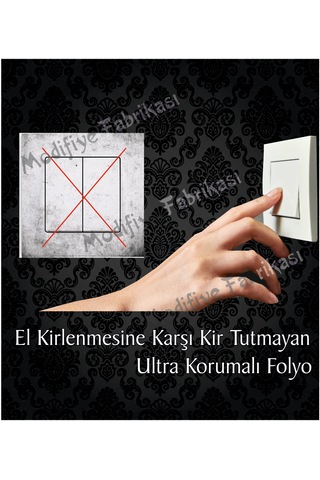 Dekoratif Priz Kaplama Folyosu - Uv Baskılı- Tüm Tekli Anahtar M5 Çok Renkli