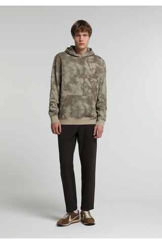 Colin's Colins Regular Fit Kapüşonlu Baskılı Erkek Yeşil Sweatshirt Cl1082541 Q1.v2 Lkh Açık Haki