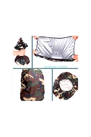 Omeniv 65-80lt Camo Sırt Çantası Kılıf Toz Yağmur Kılıfı Kamp Çok Renkli