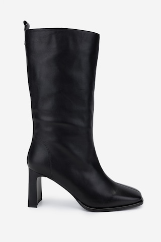 Valmenti Kadın . Siyah Deri Topuklu Çizme 1055 2873 Bn Czm Sk24-25 Sıyah Dr Siyah Deri