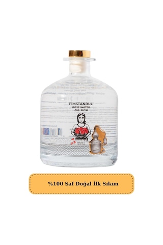 Fimstanbul İlk Sıkım %100 Saf Doğal Gül Suyu 500 Ml Rose Water - Cam Şişe Yaprak Taneli