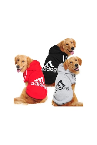 Vkemall Adidog Kışlık Köpek Montu, 4xl Gri, Evcil Hayvan Giyimi, Sıcak Tutan Köcek Ceketi