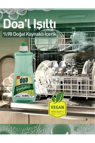 Doa Bulaşık Makinesi Parlatıcı 500 Ml Vegan X 2 Adet