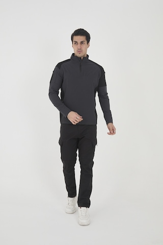Camp Scoutland Camp138 Outdoor Tactical Su iticili Erkek Antrasit-Siyah Taktik Sweatshirt Antrasit