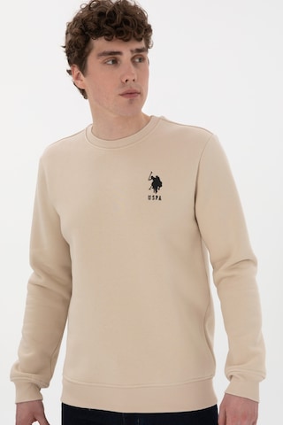 U.S. Polo Assn. Erkek Regular Fit Bisiklet Yaka Taş Sweatshirt 50292596-VR049