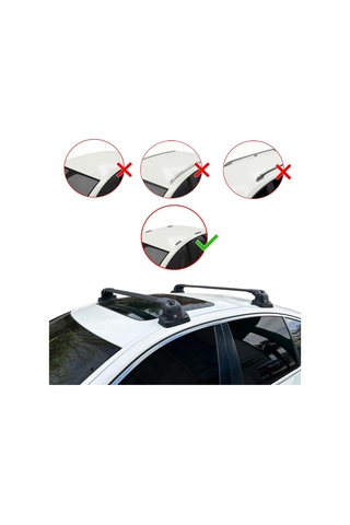 İpqi Bmw 3 Serisi F30 2012-2019 Arası İle Uyumlu Ace-3 Ara Atkı Tavan Barı Siyah 2 Adet Diğer