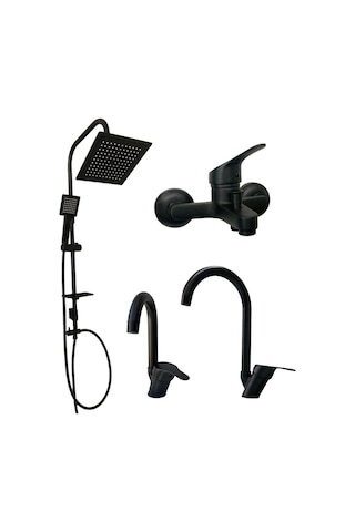 Armour Armatür Batarya Seti 4lü Siyah