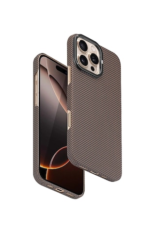 Apple Uyumlu iPhone 16 Pro Max Blaze 1000d Kevlar Magsafe Kılıf - Gold