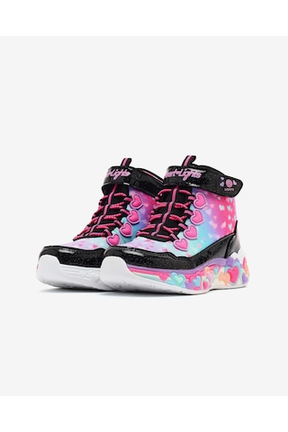 Skechers Eternal Heart Lıghts Büyük Kız Çocuk Siyah Işıklı Bot 303262l Bkmt Siyah