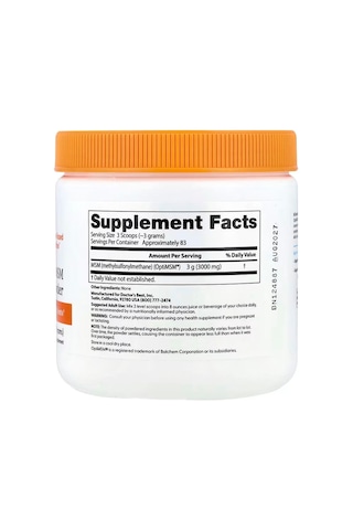 Doctor's Best Msm Powder Optimsm Bone Joint & Cartilage Skin, Nails 250 G
