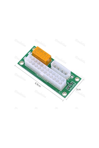 Power Atx Dual Psu Fan Çoklayıcı Kablosu 24 Pin 4326P Adaptör