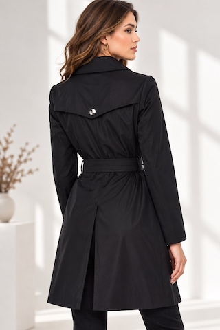 Z9642 Dewberry Bayan Trençkot-lacivert-1