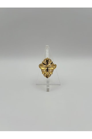 Arnes Jewelry Çelik 22 Ayar Altın Kaplama Ayarlanabilir Yüzük Ar506nes Gold
