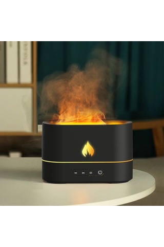 Alev Aroma Difüzör Lamba Ultrasonik Aromaterapi Nebulizatör Hava Nemlendirici Uçucu Yağ Difüzörü