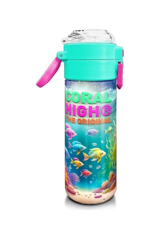 Coral High Kids Denizatı Desenli Pipetli Ve Direkt İçim Çelik Termos 500 Ml 31988 Mor - Lila