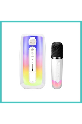 Ny Joy Pluse 7 Mikrofonlu Rgb Kablosuz Hoparlör - Beyaz Nyjoybz